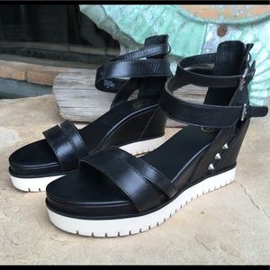Ash Penelope Sandals - Black Leather sz 40 or 10